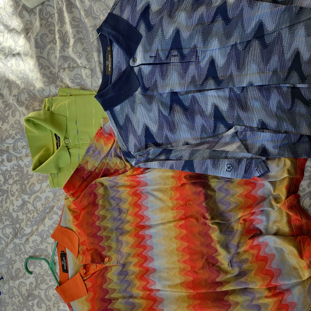 Three Bugatchi extra large xl polos
